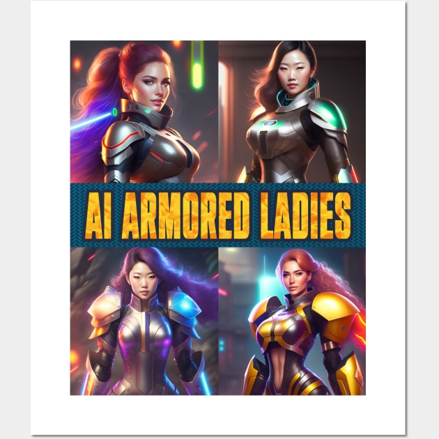 AI Armored Ladies Wall Art by Markyartshop